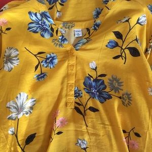 XL old navy tie dress. Yellow